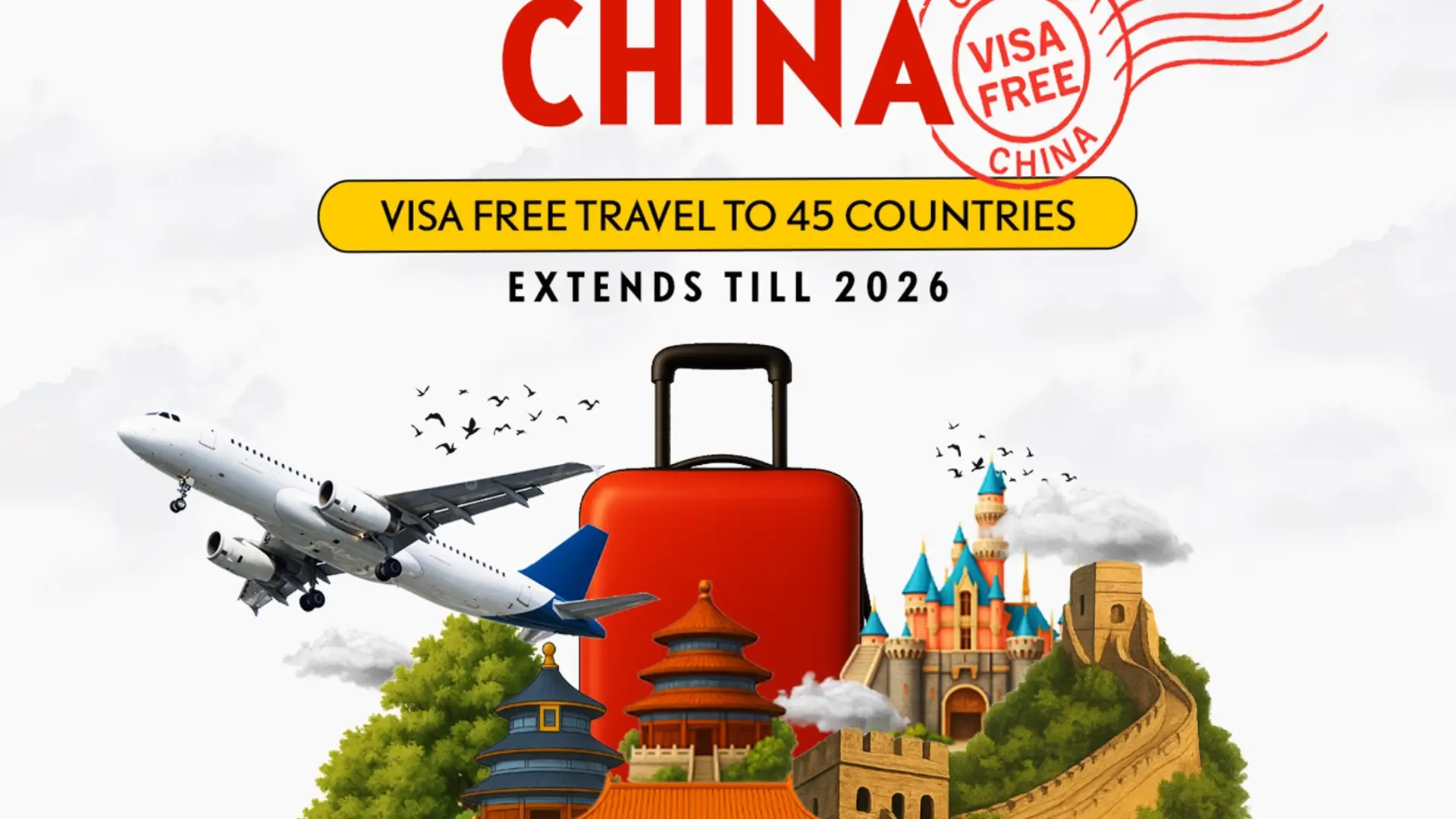 China Extends Visa-Free Travel for 45 Countries Until