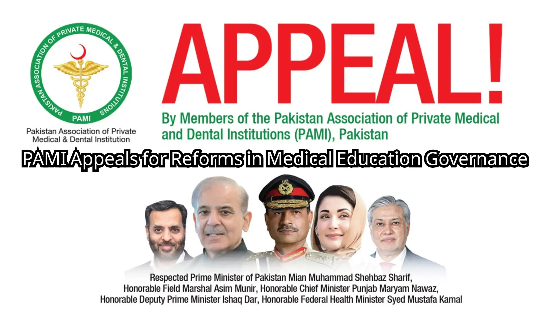PAMI Appeals for Reforms in Medical Education Governance